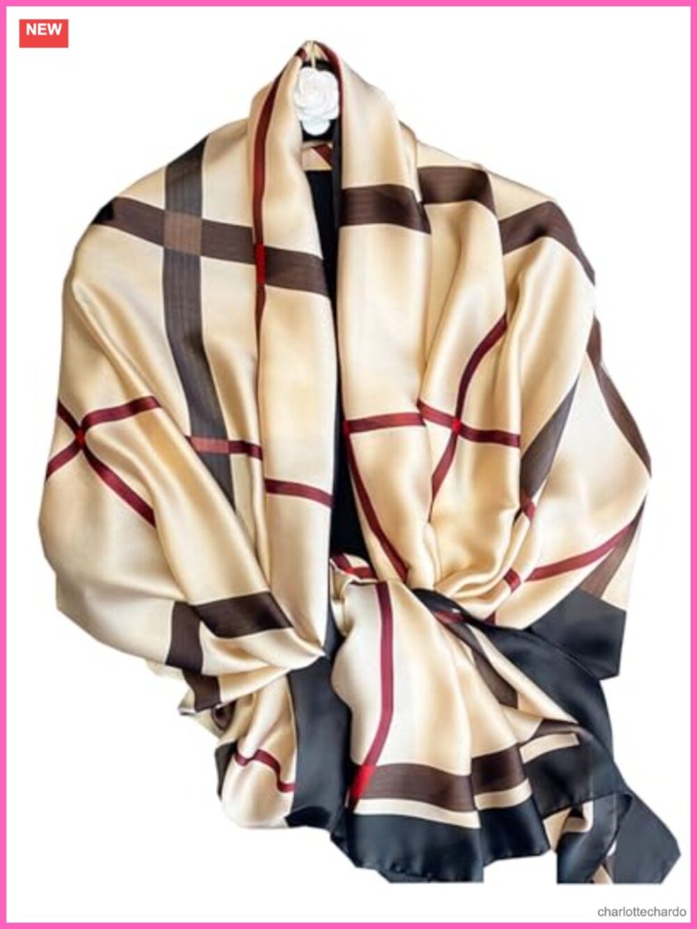 Dressy Fashion Scarf Shawl Wrap Lightweight Silky Satin Women